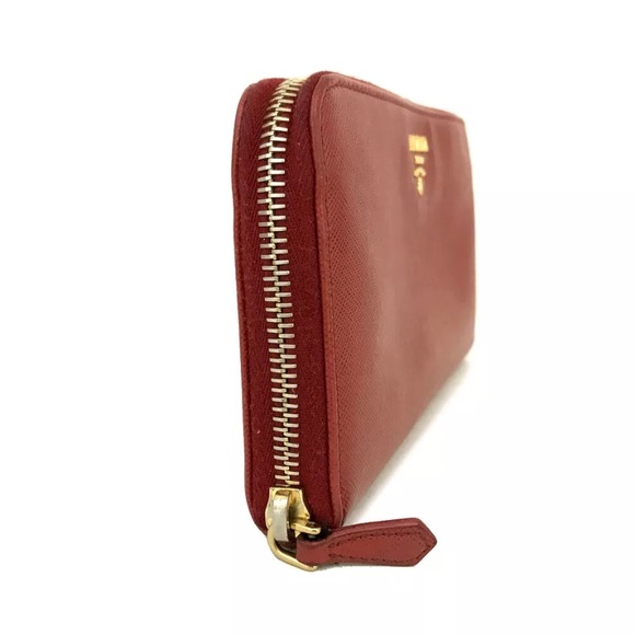 PRADA Saffiano Leather Zip Around Long Wallet/9Y1006 - Picture 9 of 14